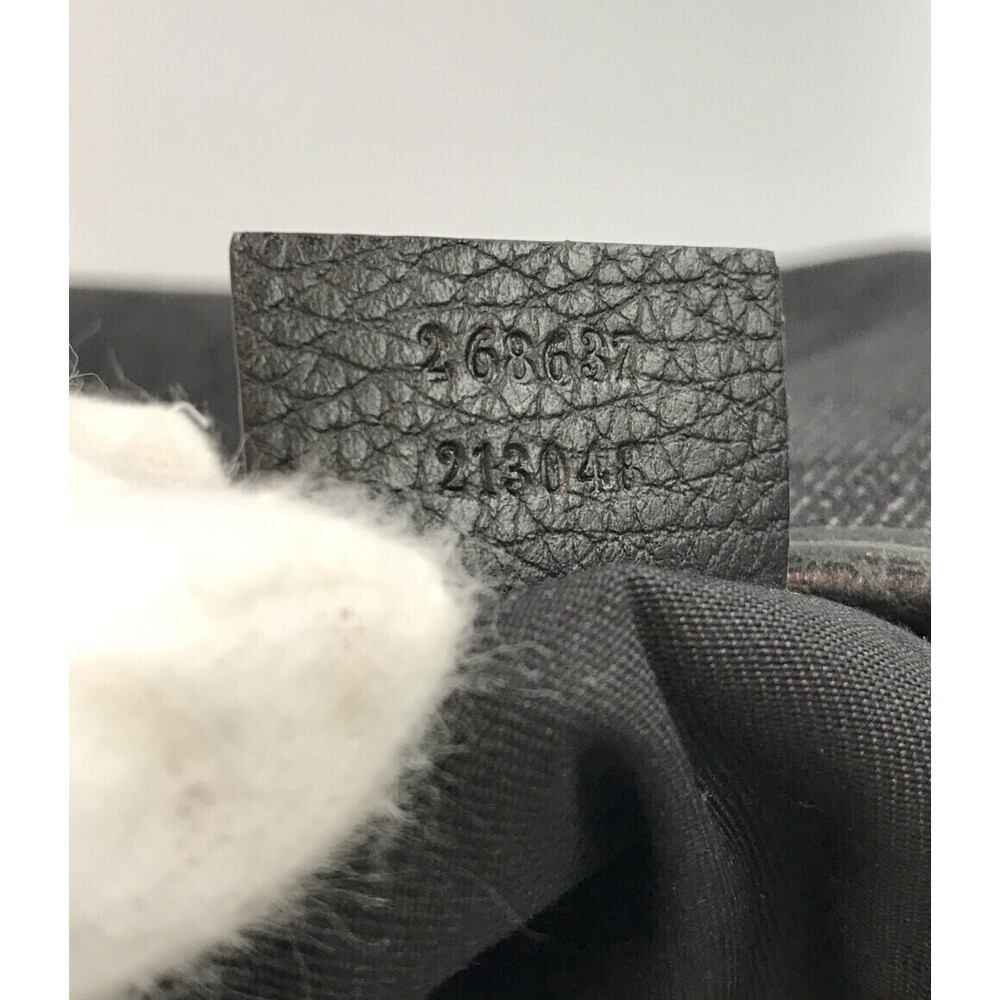 Gucci Abbey Ring Hobo bag black GG monogram canvas leather - Picture 5 of 6